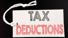 picture of a tag with "tax deductions" written on it